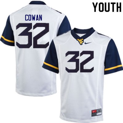 Youth West Virginia Mountaineers NCAA #32 VanDarius Cowan White Authentic Nike Stitched College Football Jersey CQ15Z44QU